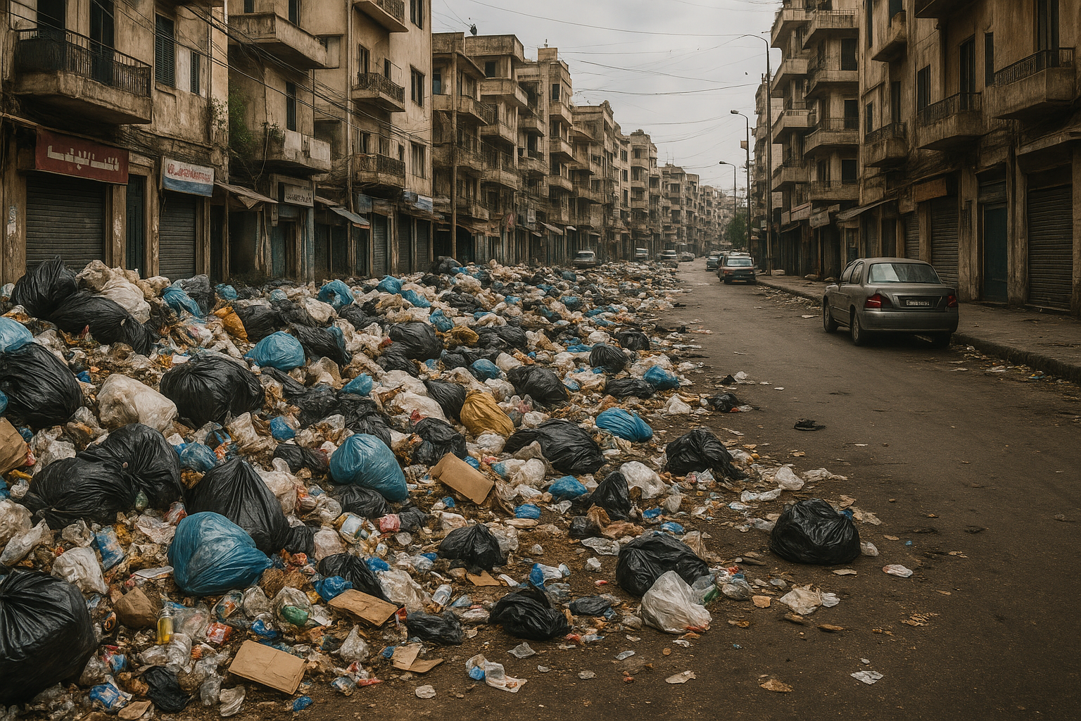 wastes in the streets
