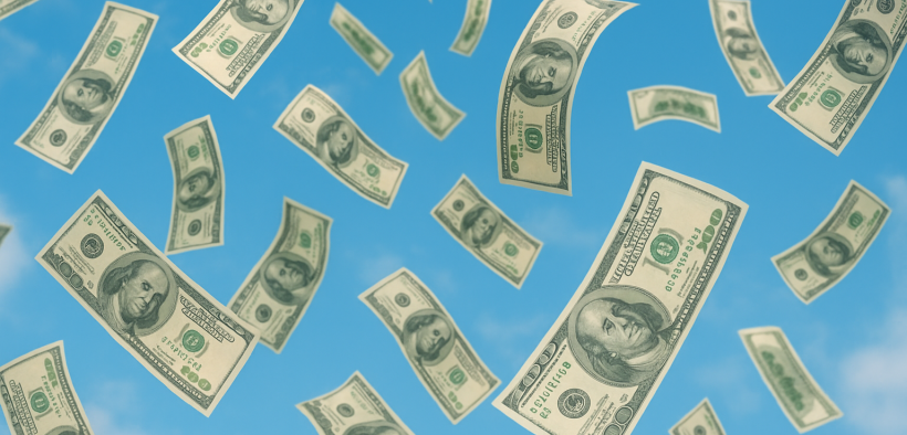 flying dollars