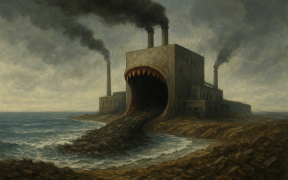 waste factory and the sea
