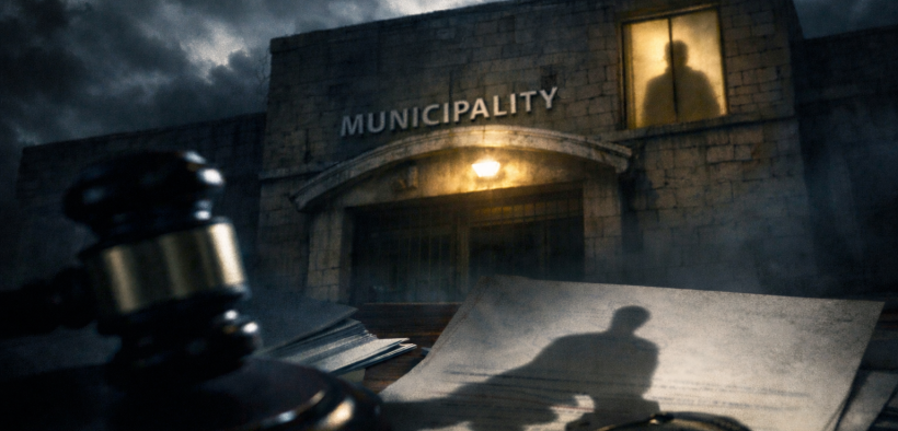 Stormy night at the courthouse