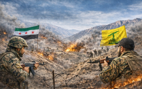 Clash of forces in rugged terrain