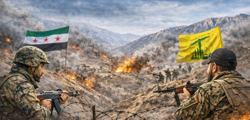 Clash of forces in rugged terrain