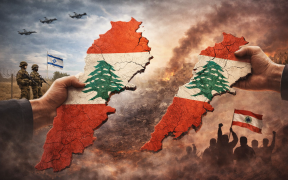 Divided Lebanon conflict and destruction