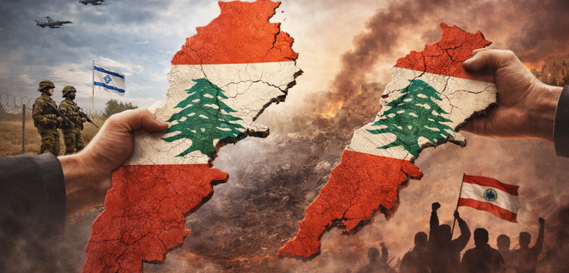 Divided Lebanon conflict and destruction