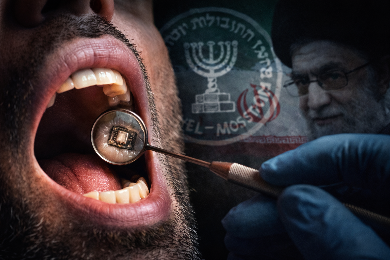 Espionage reflected in a dental mirror