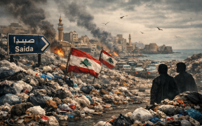 Sidon lost in trash and smoke