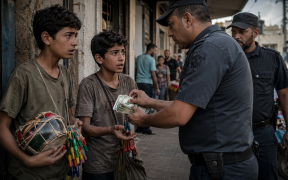 Beggars in the streets