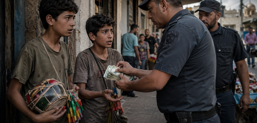 Beggars in the streets