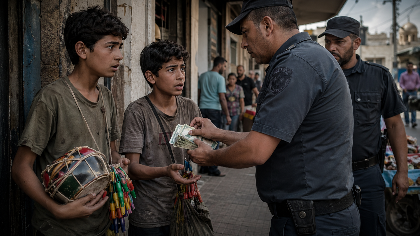 Beggars in the streets