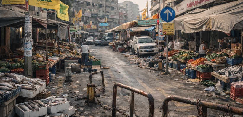 Sidon street market in full swing