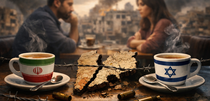 Tense drink in a broken world