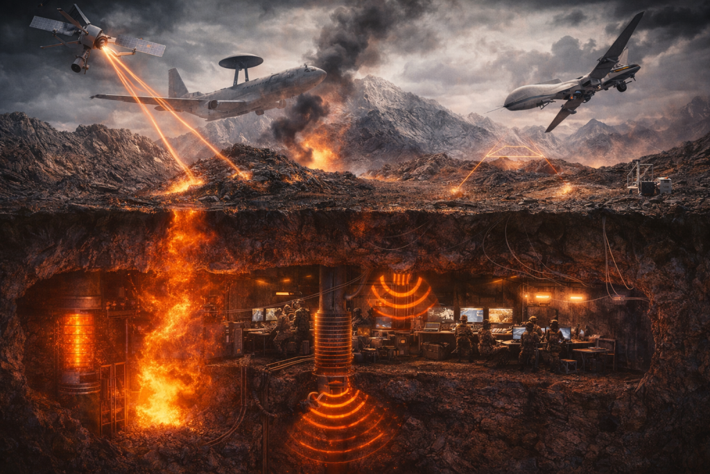 Underground military complex and surveillance assets