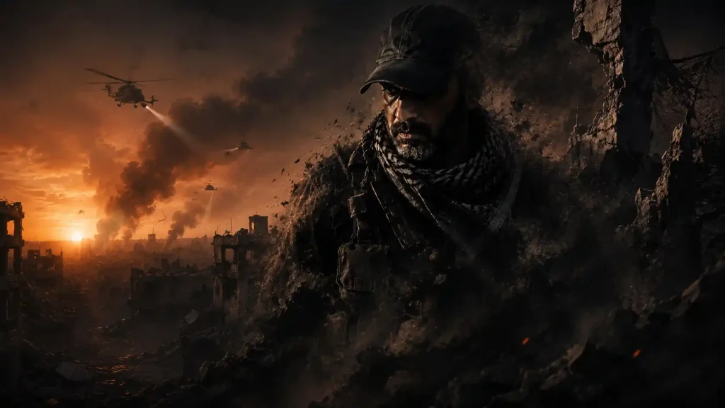 Dusk over a war-torn city (1)