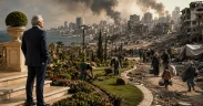 A city shattered, a garden untouched