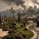 A city shattered, a garden untouched
