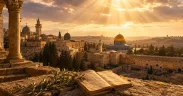 Ancient city at golden hour