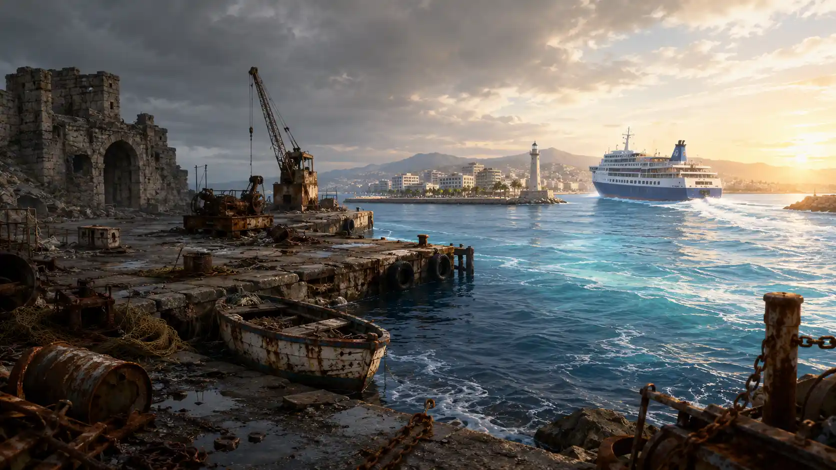 Decay and opportunity by the shore