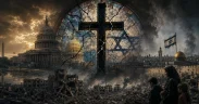 Dystopian symbolism of destruction and division