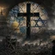 Dystopian symbolism of destruction and division
