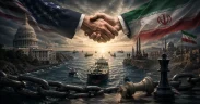 Geopolitical handshake over a tense sea