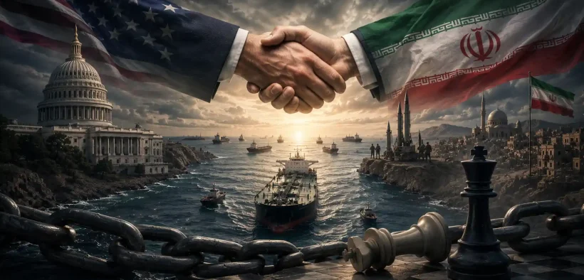 Geopolitical handshake over a tense sea