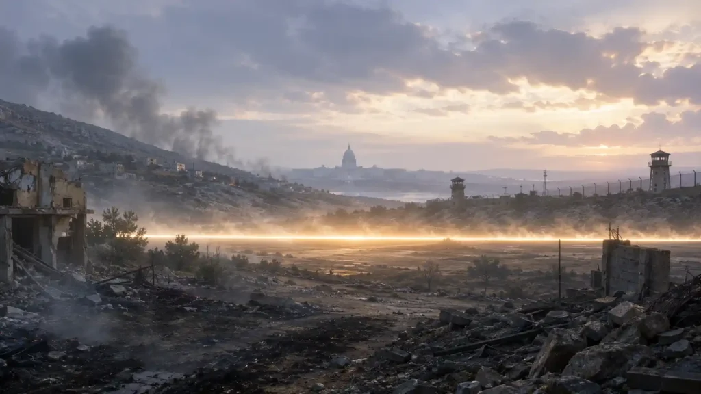 Ruins and light at the border