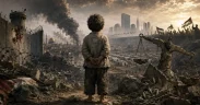 A child in a broken world