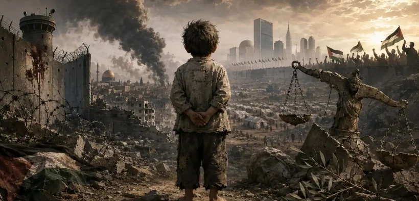 A child in a broken world