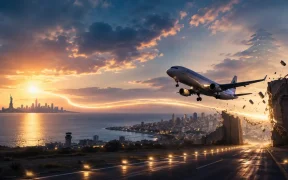 Flight toward freedom at dawn