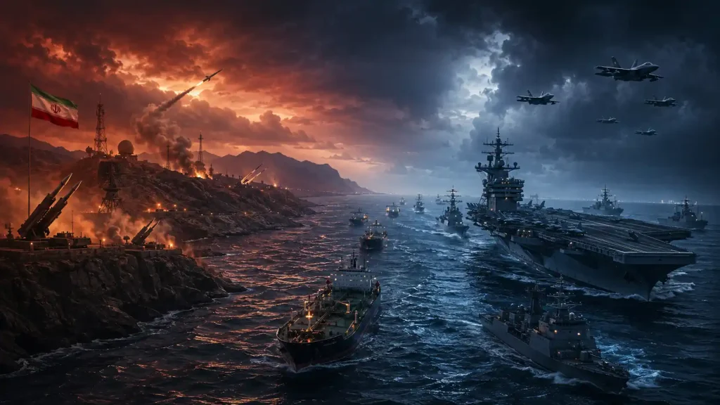 Military standoff across the strait
