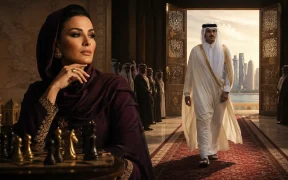 Strategic confrontation in a royal hall