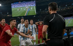 Tense moments VAR review in action
