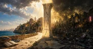 The divided cityscape of fate