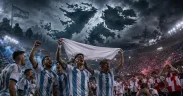 Victory and remembrance under stormy skies