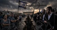 Divided Jerusalem Under Stormy Skies