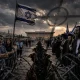 Divided Jerusalem Under Stormy Skies