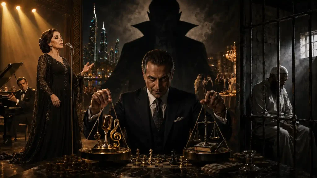 Noir Ballroom of Power and Shadows