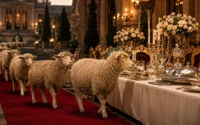 Sheep Procession to a Grand Banquet