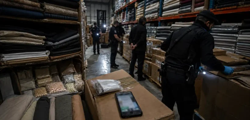 Warehouse Raid Among Textiles