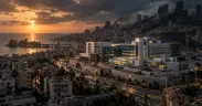Dusk Over the Coastal Hospital City