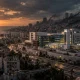Dusk Over the Coastal Hospital City