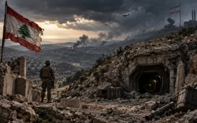 Lebanese Outpost Overlooking a War-Torn Valley
