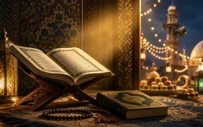 Serene Quranic Still Life by Lanternlight