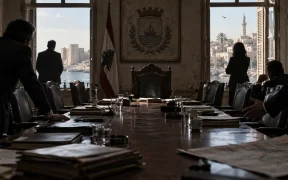 Tense Council Chamber Overlooking the Harbor