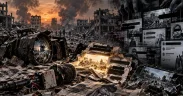 Censored Truth Amid Urban Ruins