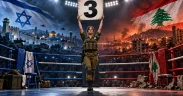 Israel–Lebanon Boxing Allegory with Number 3