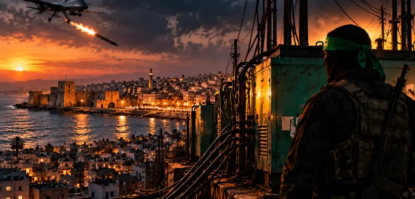 Sunset Over the Fortified Harbor