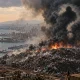 Surveillance Over the Burning Harbor