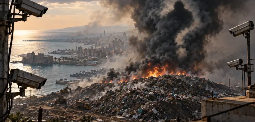 Surveillance Over the Burning Harbor