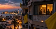 Twilight Coastal City Silhouettes
